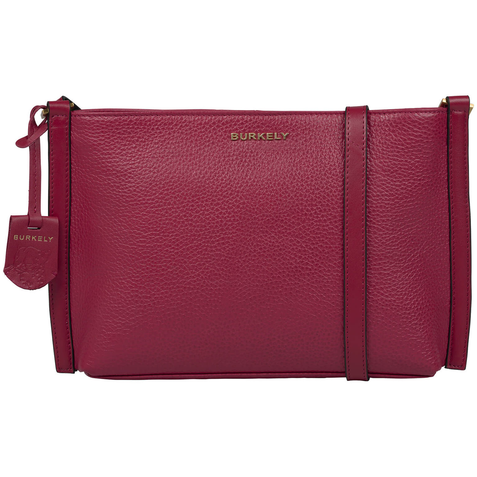 Image of Dámská kožená crossbody kabelka Burkely Akay - růžová CZ