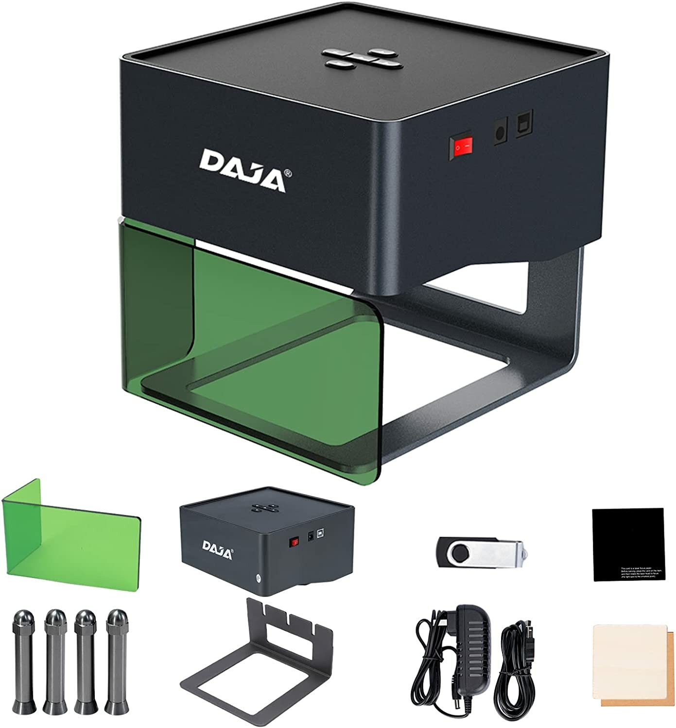 Image of DAJA DJ6 Laser Engraver with Higher Columns Portable Laser Engraving Machine Kits for DIY Supports Win/Mobile System/Off
