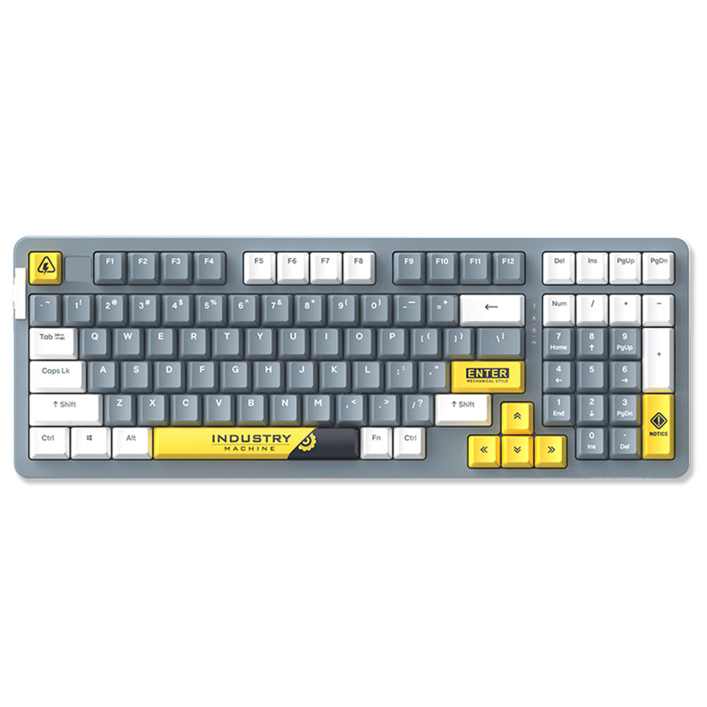 Image of DAREU A98 Type-C Wired Mechanical Keyboard 97 Keys PBT Keycaps Hot Swappable Customized Sky Blue Linear V3 Switch Gasket