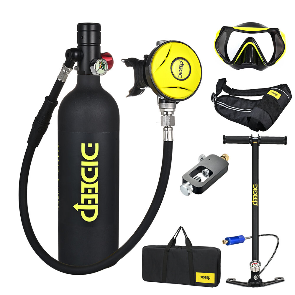 Image of DIDEEP X4000Pro 1L Scuba Diving Tank Oxygen Diving Cylinder Equipment Air Cylinder Underwater Diving