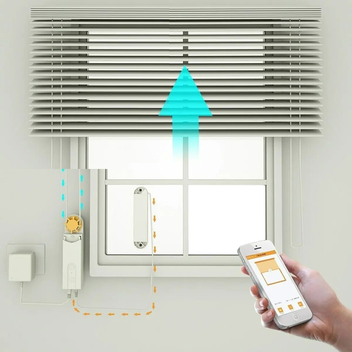 Image of DIY Smart Chain Roller Blinds Shade Shutter Drive Motor Powered By APP Control Smart Home Automation Devices