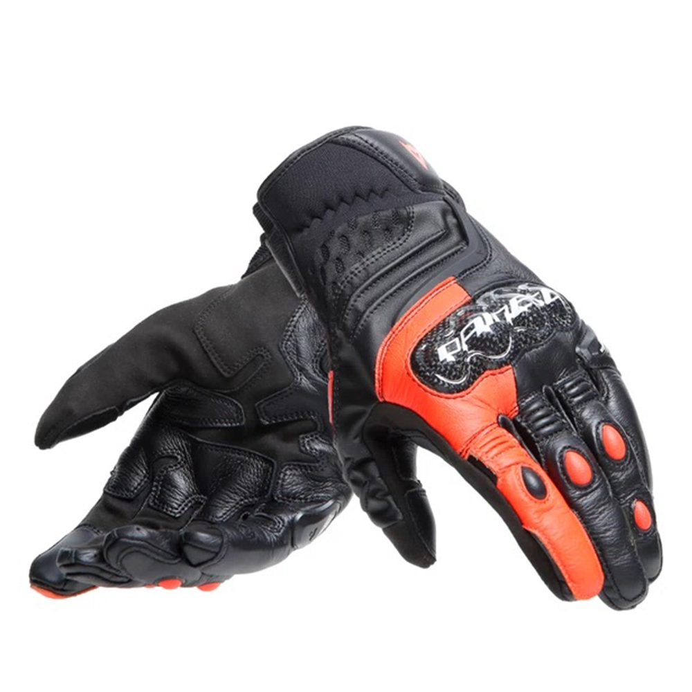 Image of Dainese Carbon 4 Short Schwarz Fluo Rot Handschuhe Größe XS