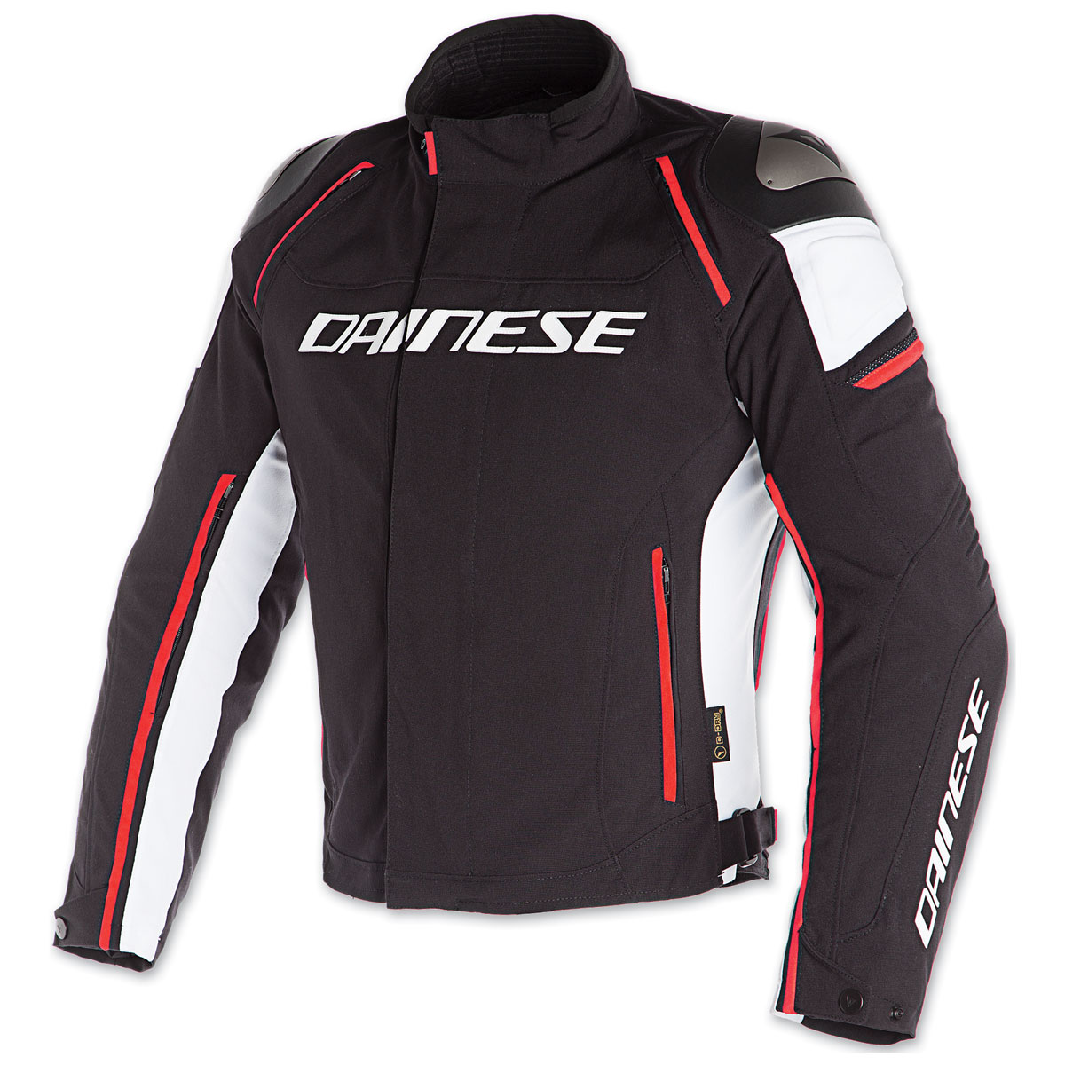 Image of Dainese Racing 3 D-Dry Jacket Black White Fluo Red Size 44 ID 8052644795912
