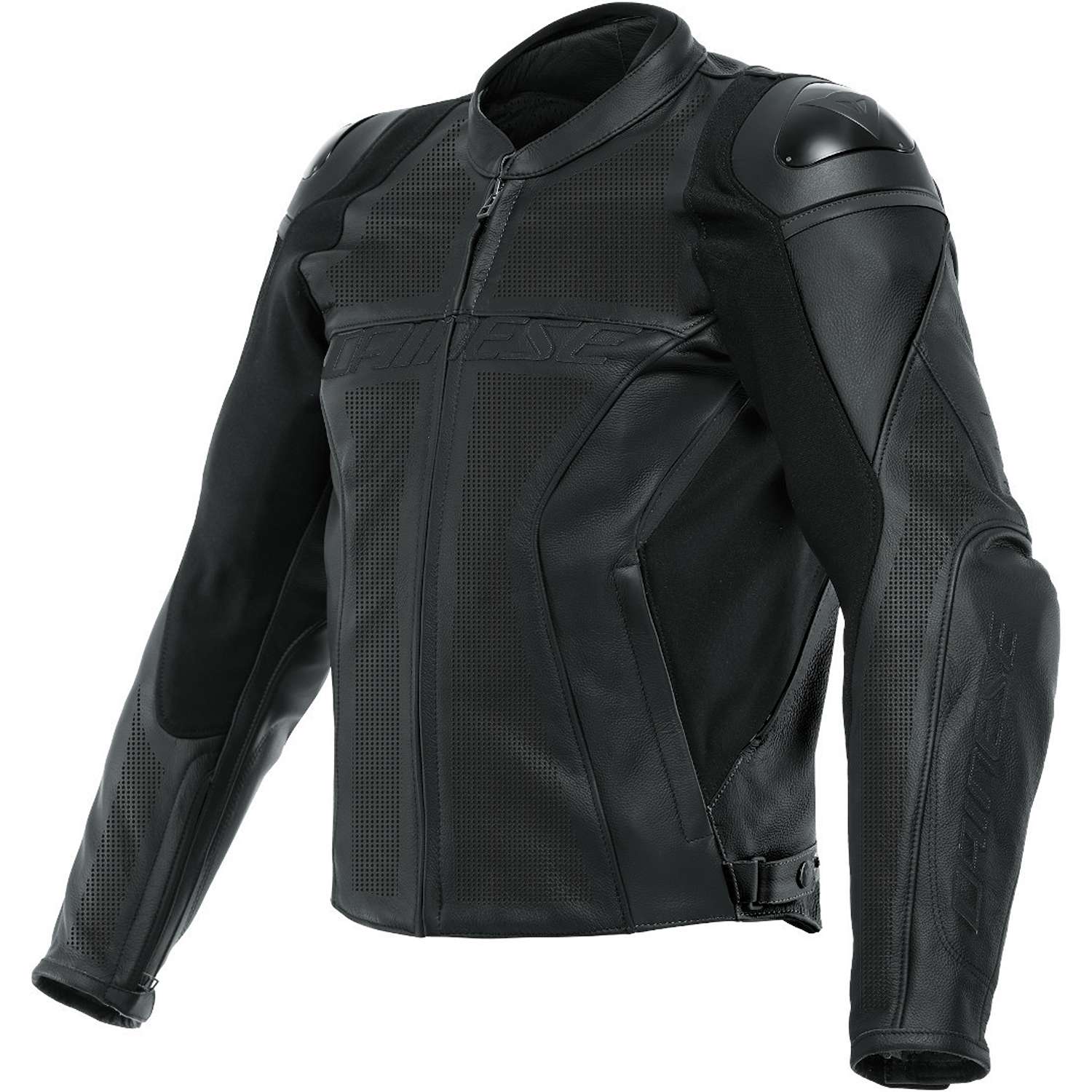 Image of Dainese Racing 4 Leather Jacket Perf Black Black Black Talla 54