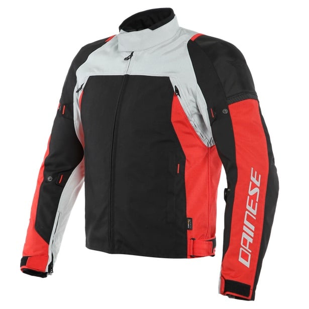 Image of Dainese Speed Master D-Dry Jacket Glacier Gray Lava Red Black Size 44 EN