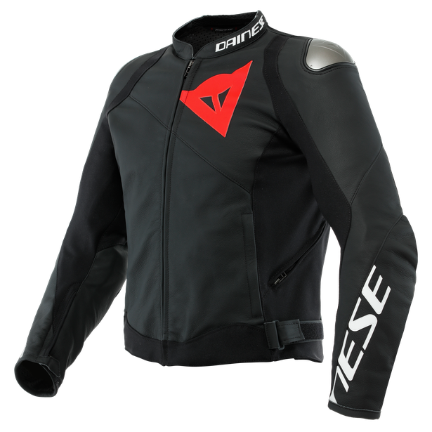 Image of Dainese Sportiva Leather Jacket Black Matt Black Matt Black Matt Talla 56