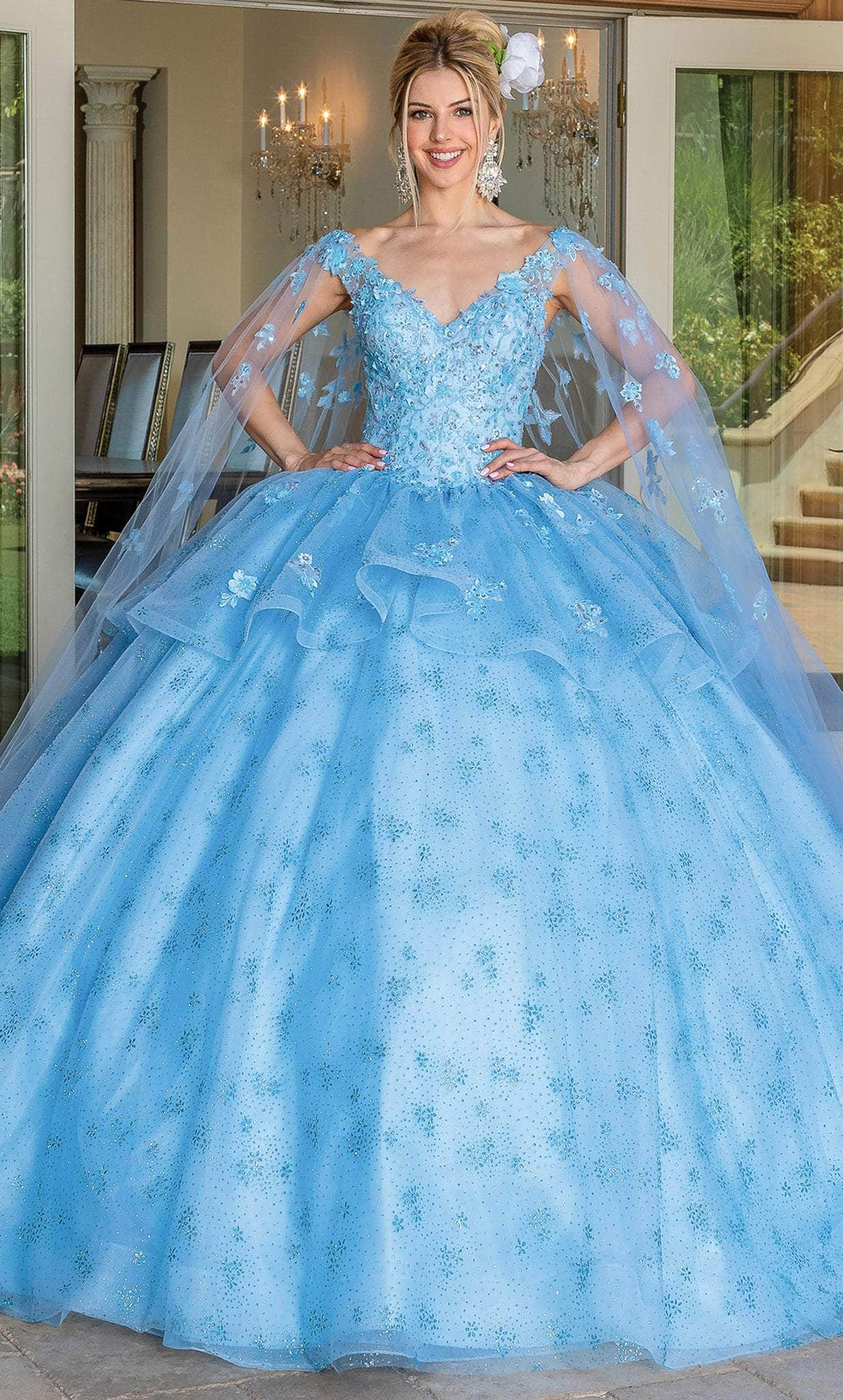 Image of Dancing Queen 1702 - Peplum Quinceanera Ballgown