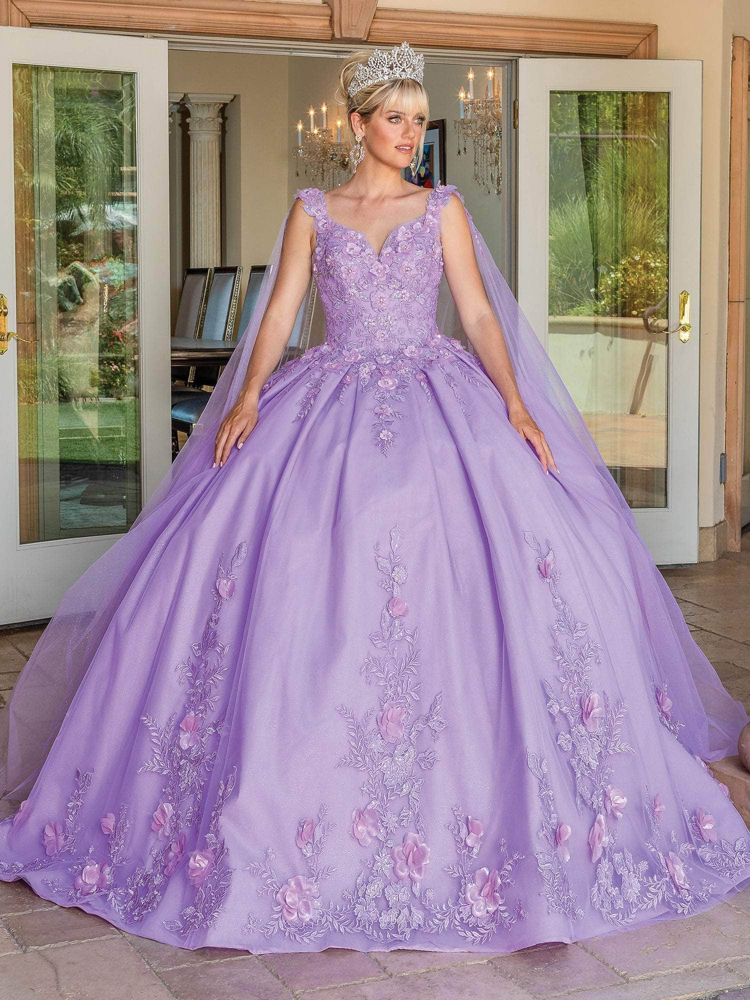 Image of Dancing Queen 1716 - Lace Appliqued Sweetheart Ballgown