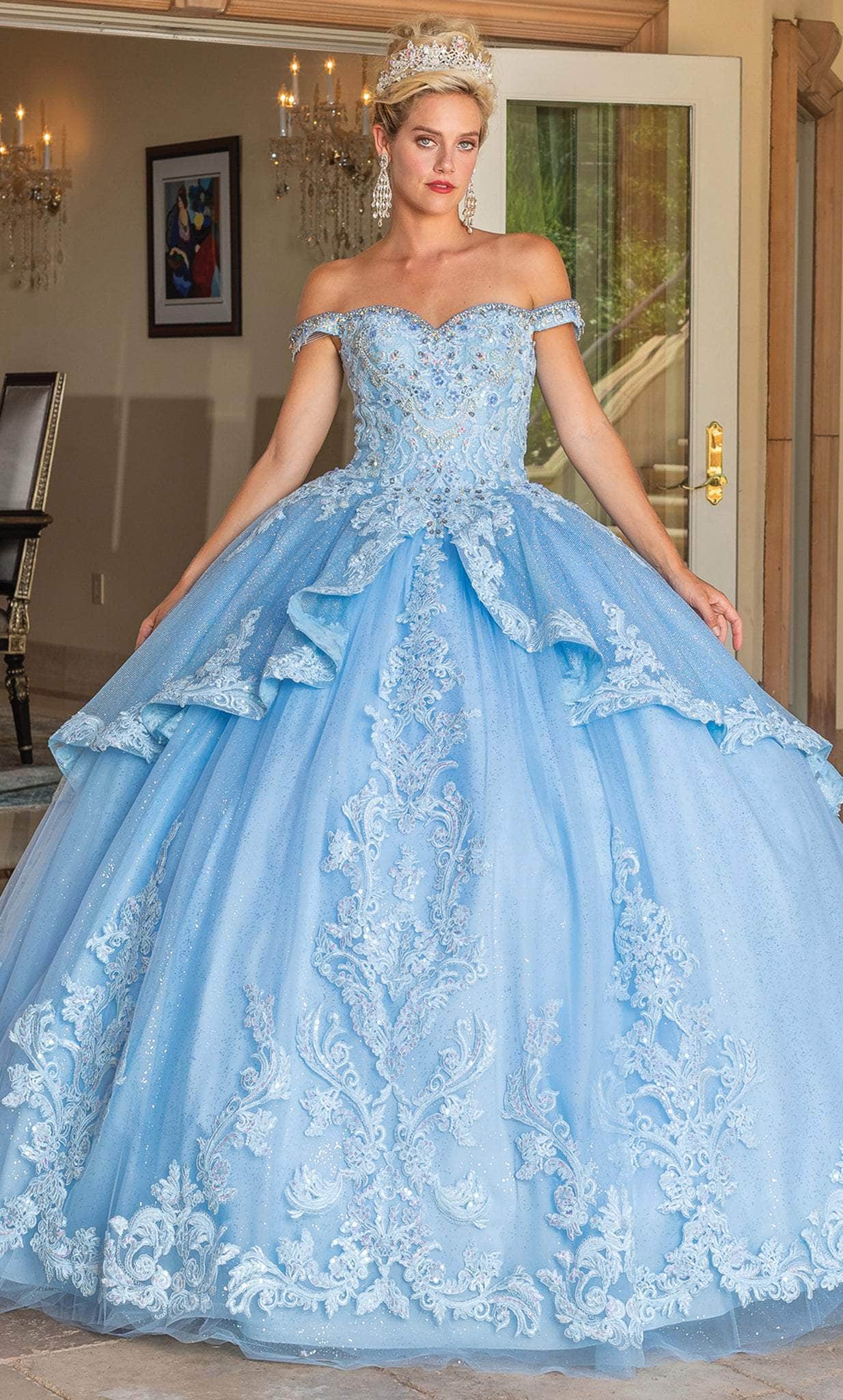 Image of Dancing Queen 1741 - Embellished Sweetheart Ballgown