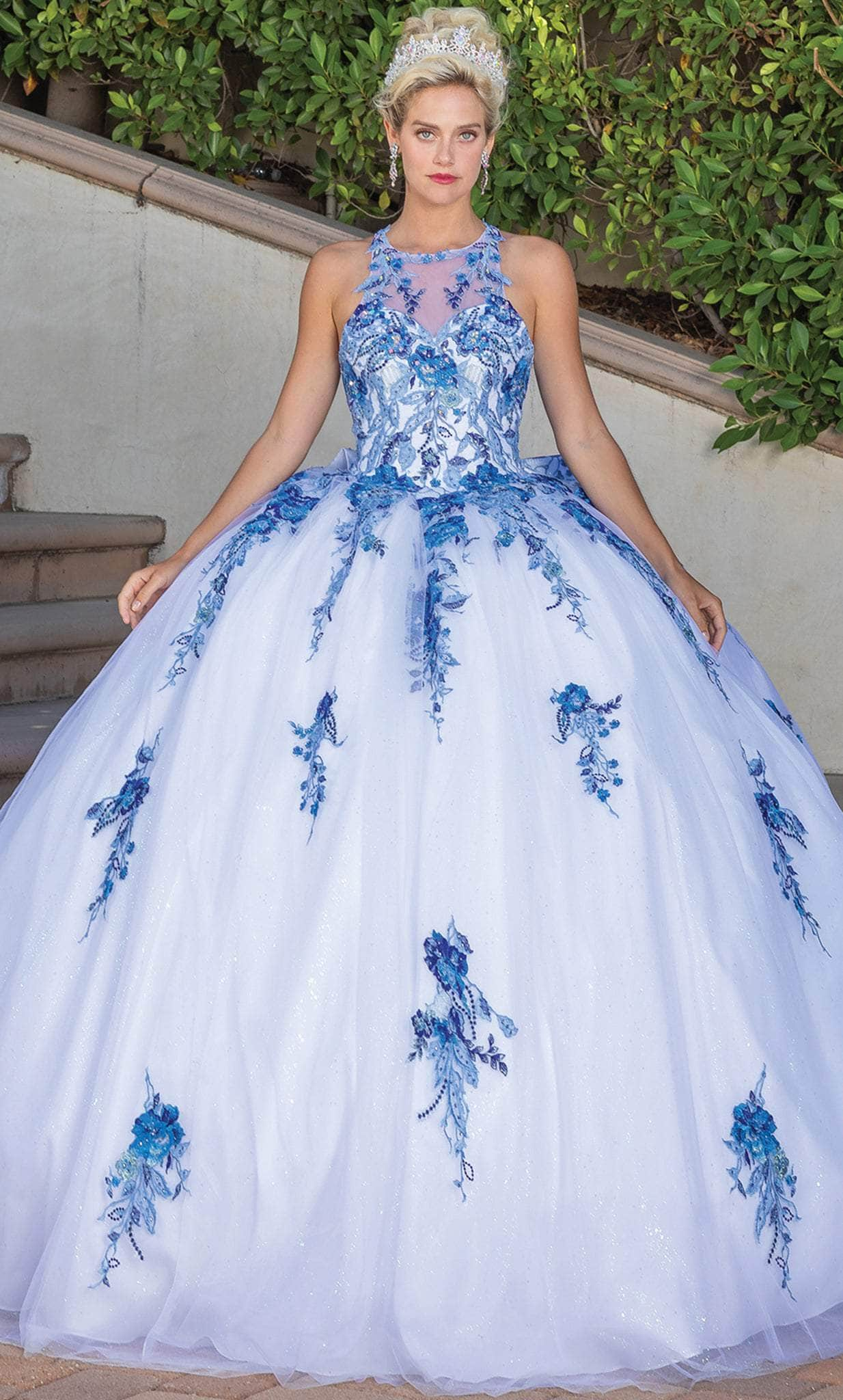 Image of Dancing Queen 1761 - Sleeveless Halter Neck Ballgown