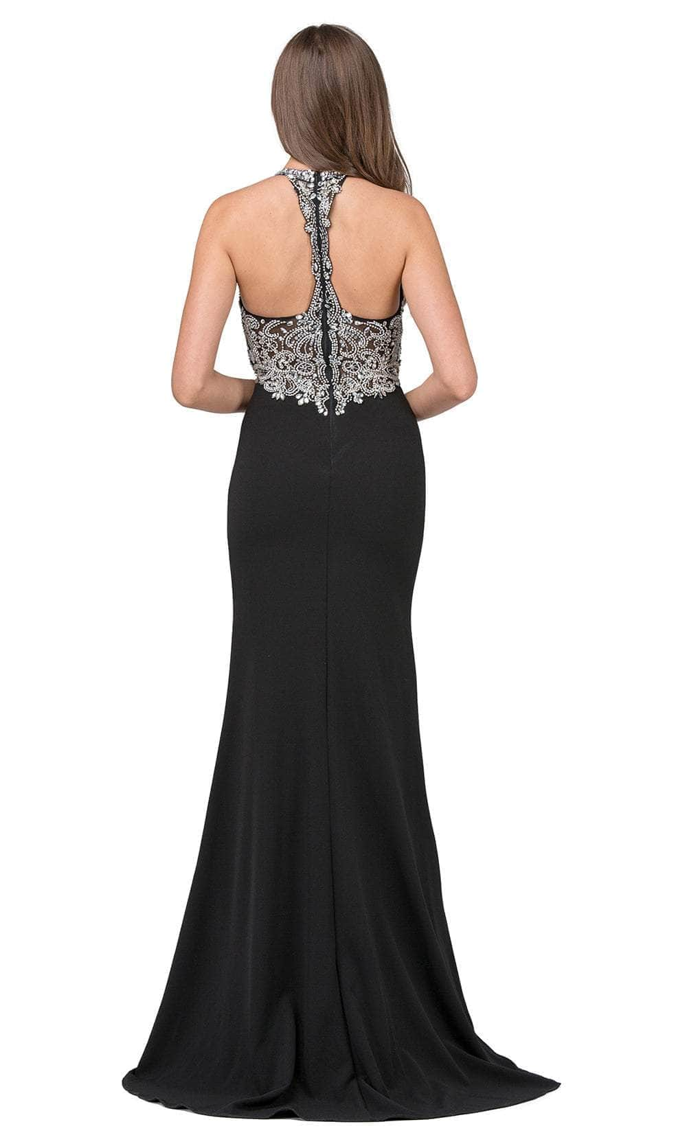 Image of Dancing Queen 2242 - Racer Back Embellished Prom Gown