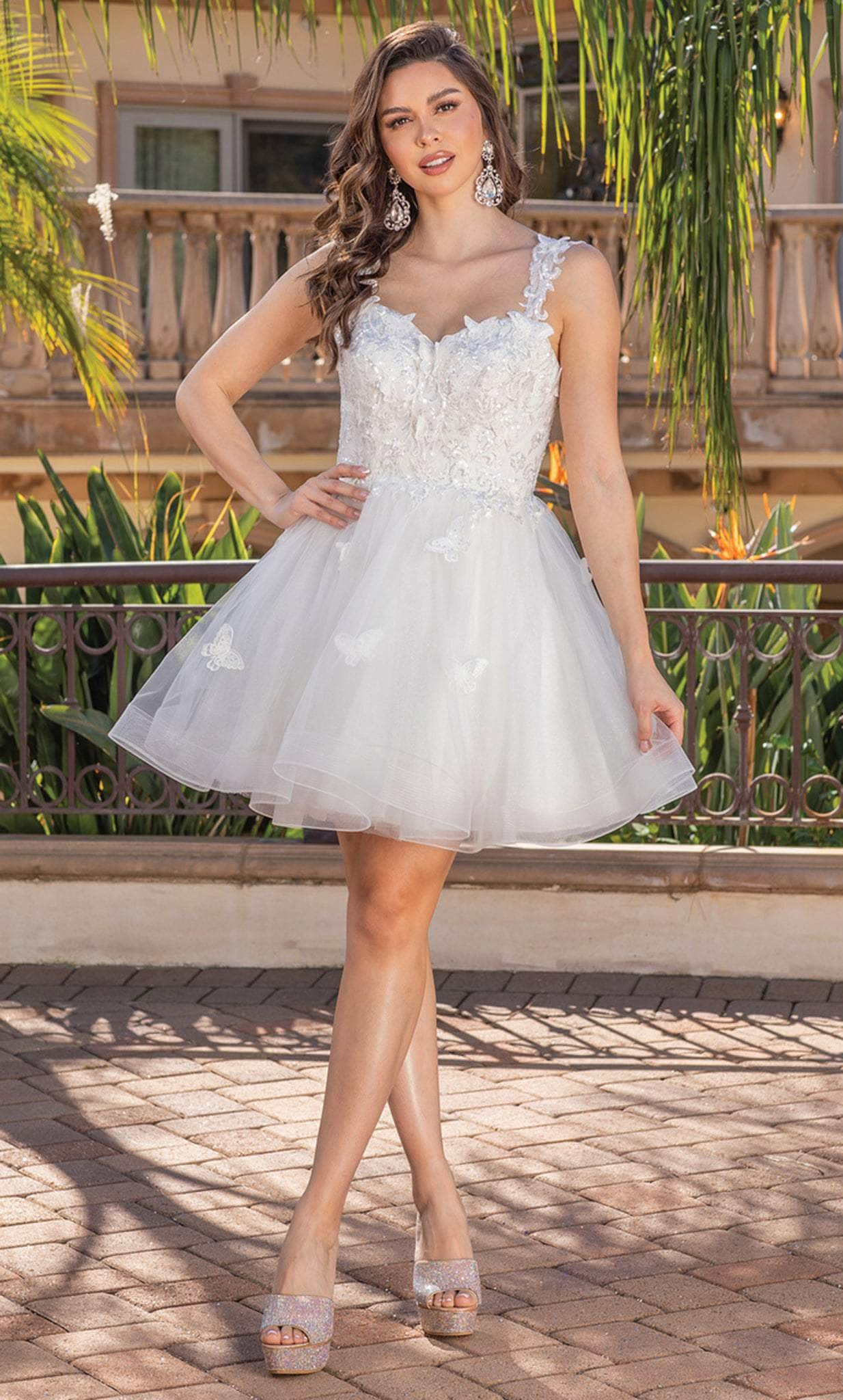 Image of Dancing Queen 3338 - Sweetheart Appliqued Cocktail Dress