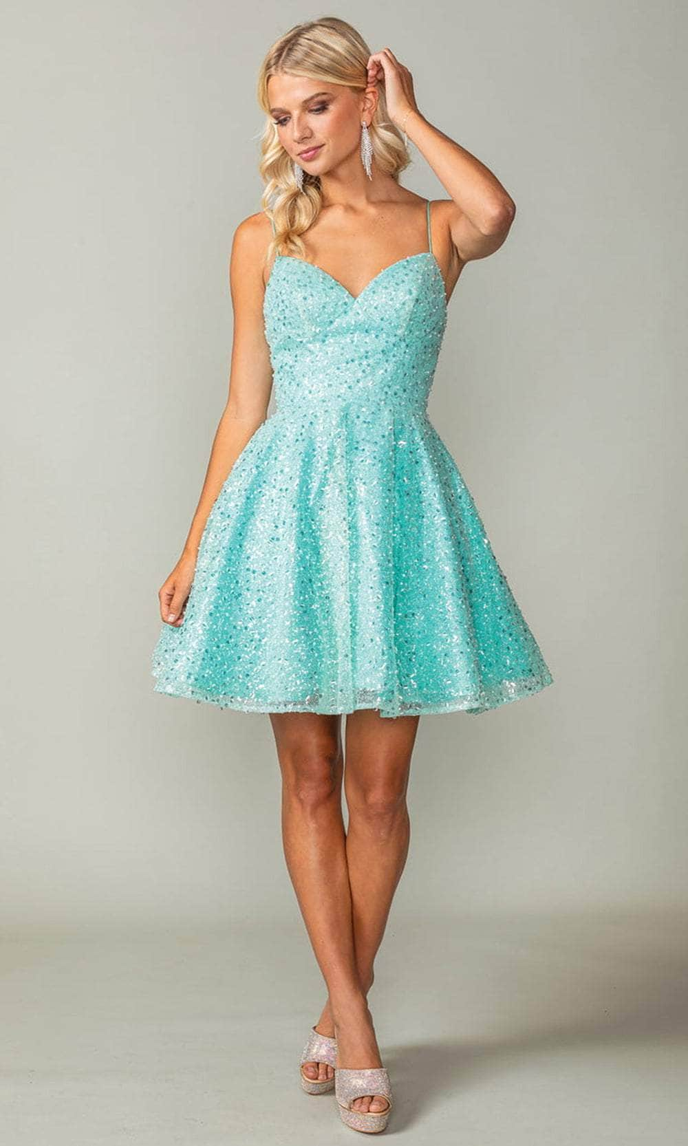 Image of Dancing Queen 3359 - Sequin A-Line Cocktail Dress