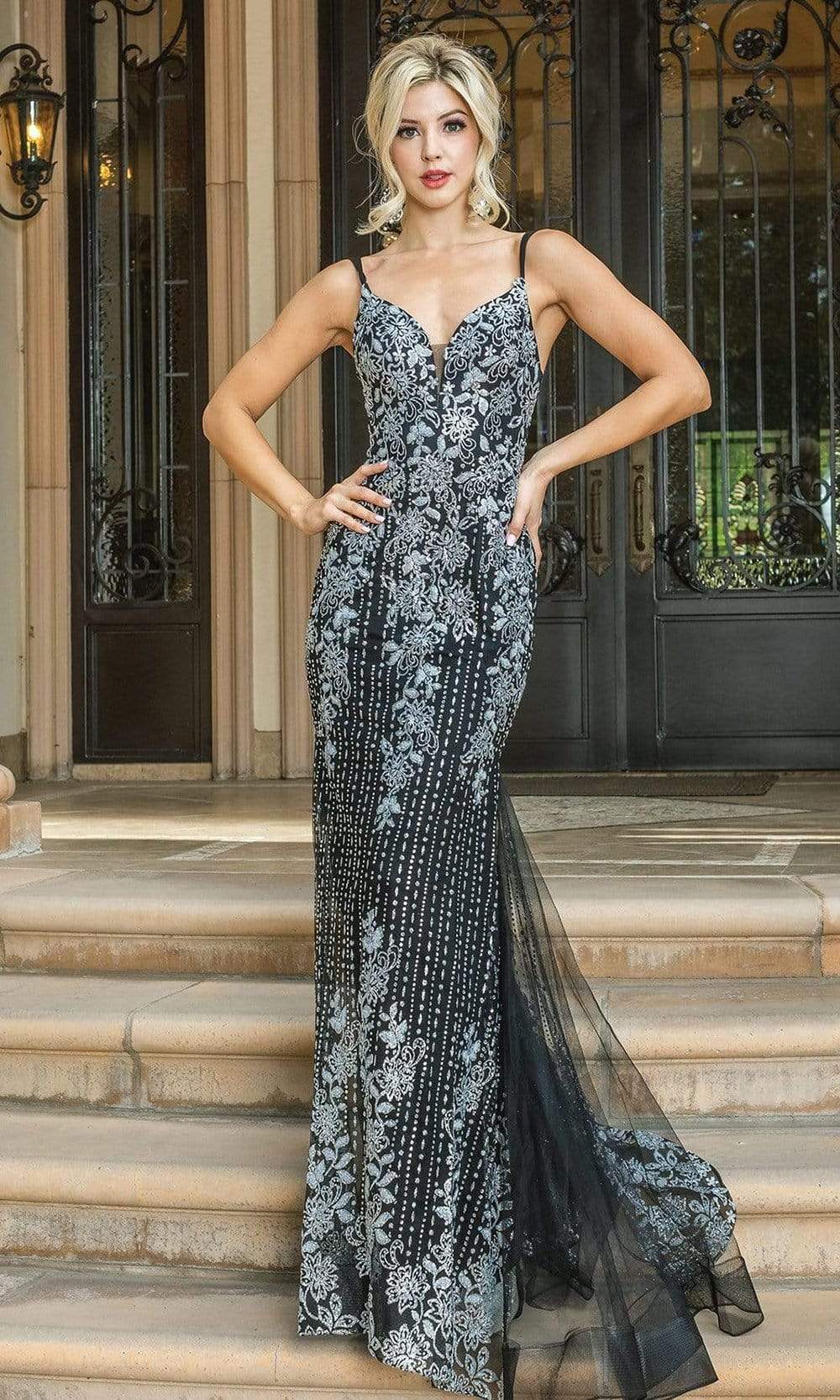 Image of Dancing Queen - 4227 Fitted Embellished Evening Dress