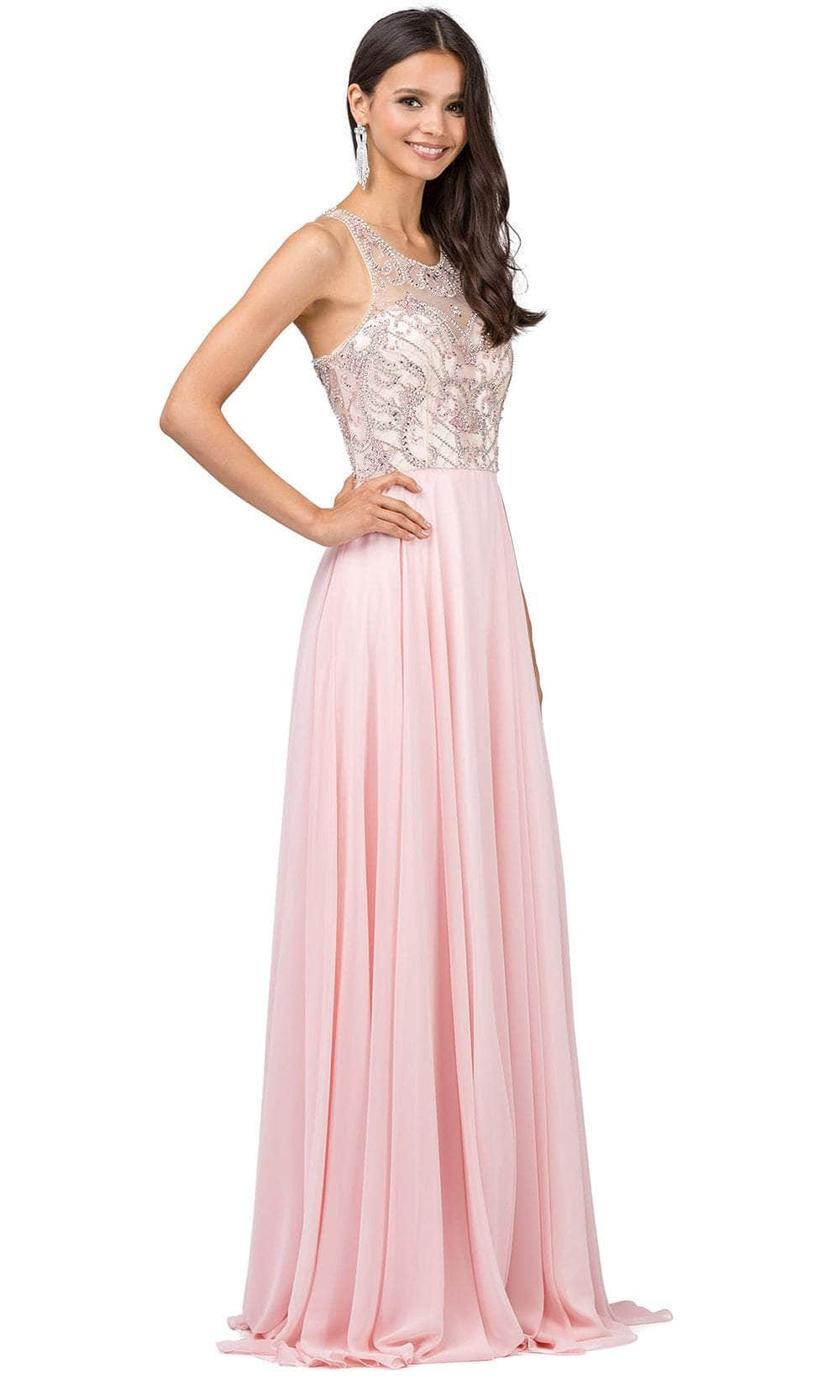 Image of Dancing Queen 9901 - Racer Back Beaded Prom Gown