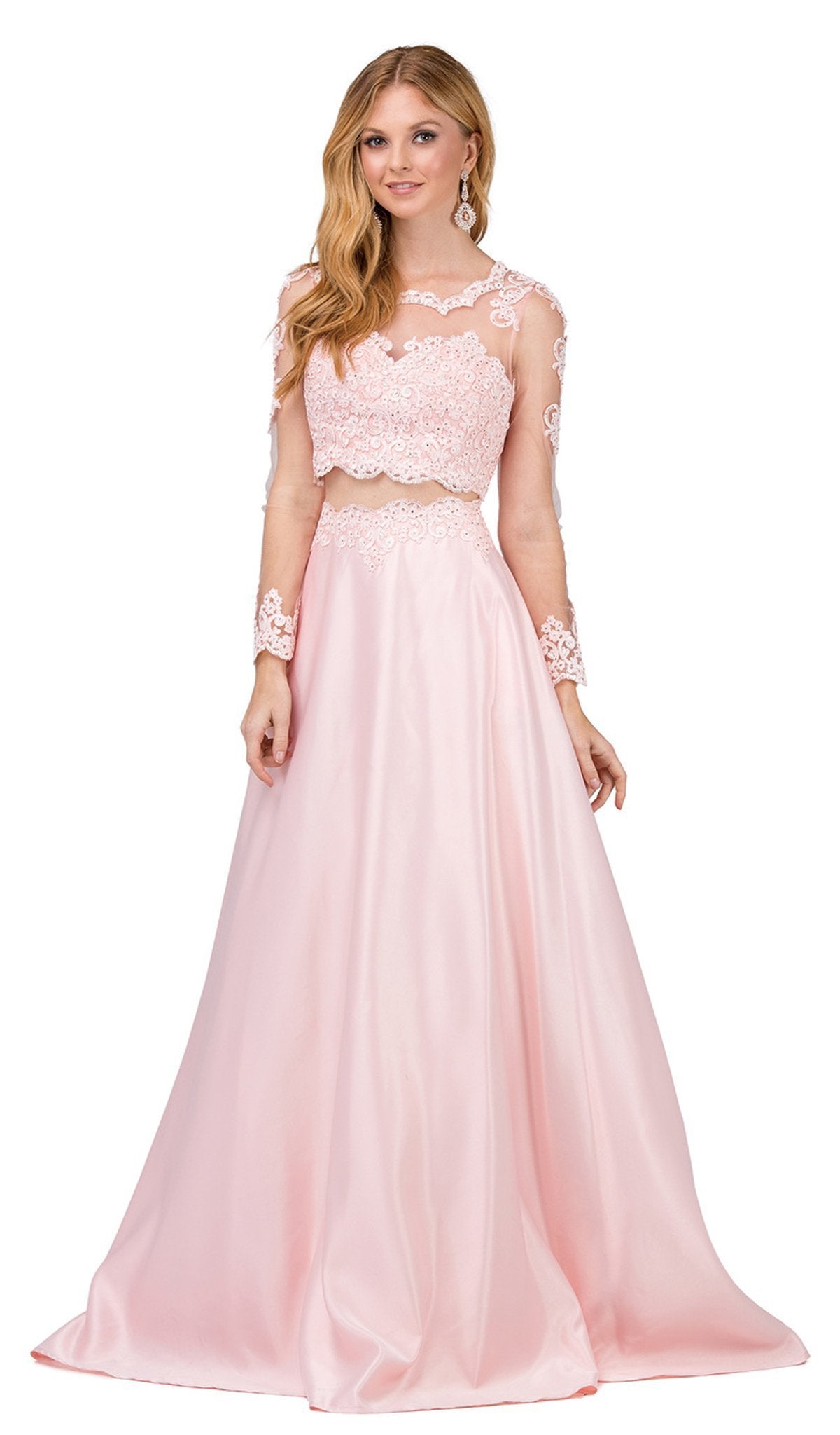 Image of Dancing Queen - 9950 Two Piece Embellished A-line Prom Dress