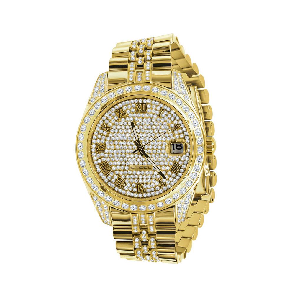 Image of Date Jubilee Iced CZ Bling Bling Watch ID 40018402312385