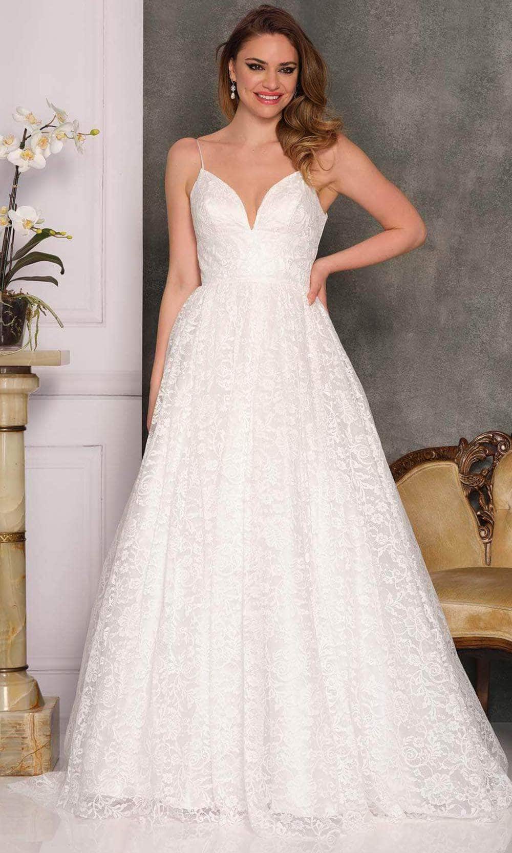 Image of Dave & Johnny Bridal A10490 - Sleeveless Empire Bridal Gown