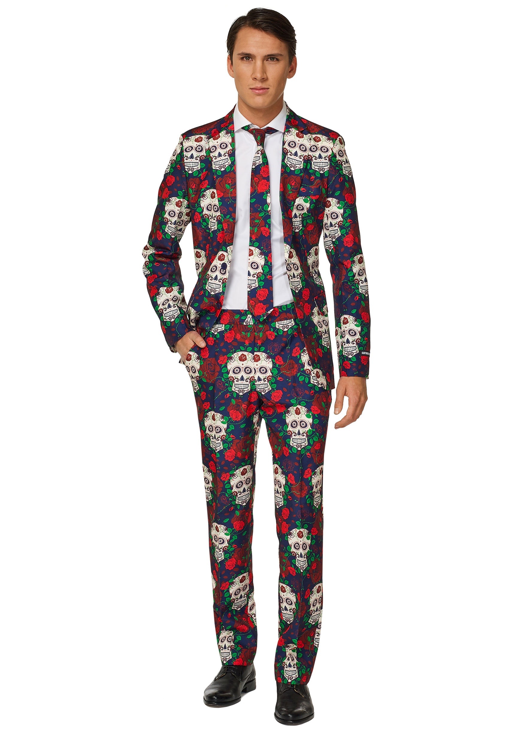 Image of Day of the Dead Men's Suitmeister Suit Costume ID OSOBAS0042-M