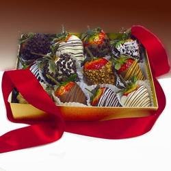 Image of Decadent Chocolate Covered Strawberries Gift Box