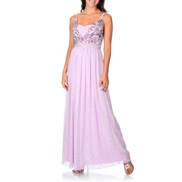 Image of Decode 18 - Braided Strap Bedazzled Chiffon Gown 182303