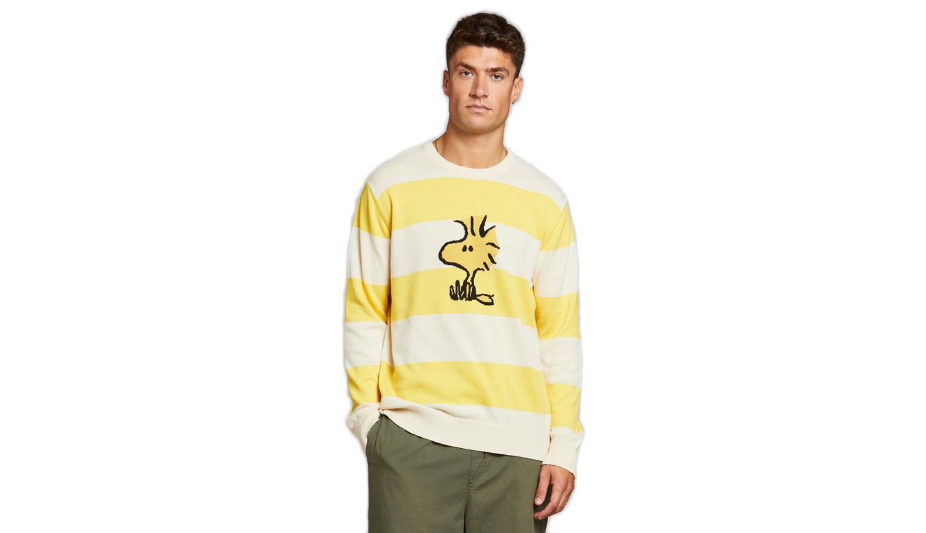 Image of Dedicated Sweater Mora Woodstock Stripe Yellow RO