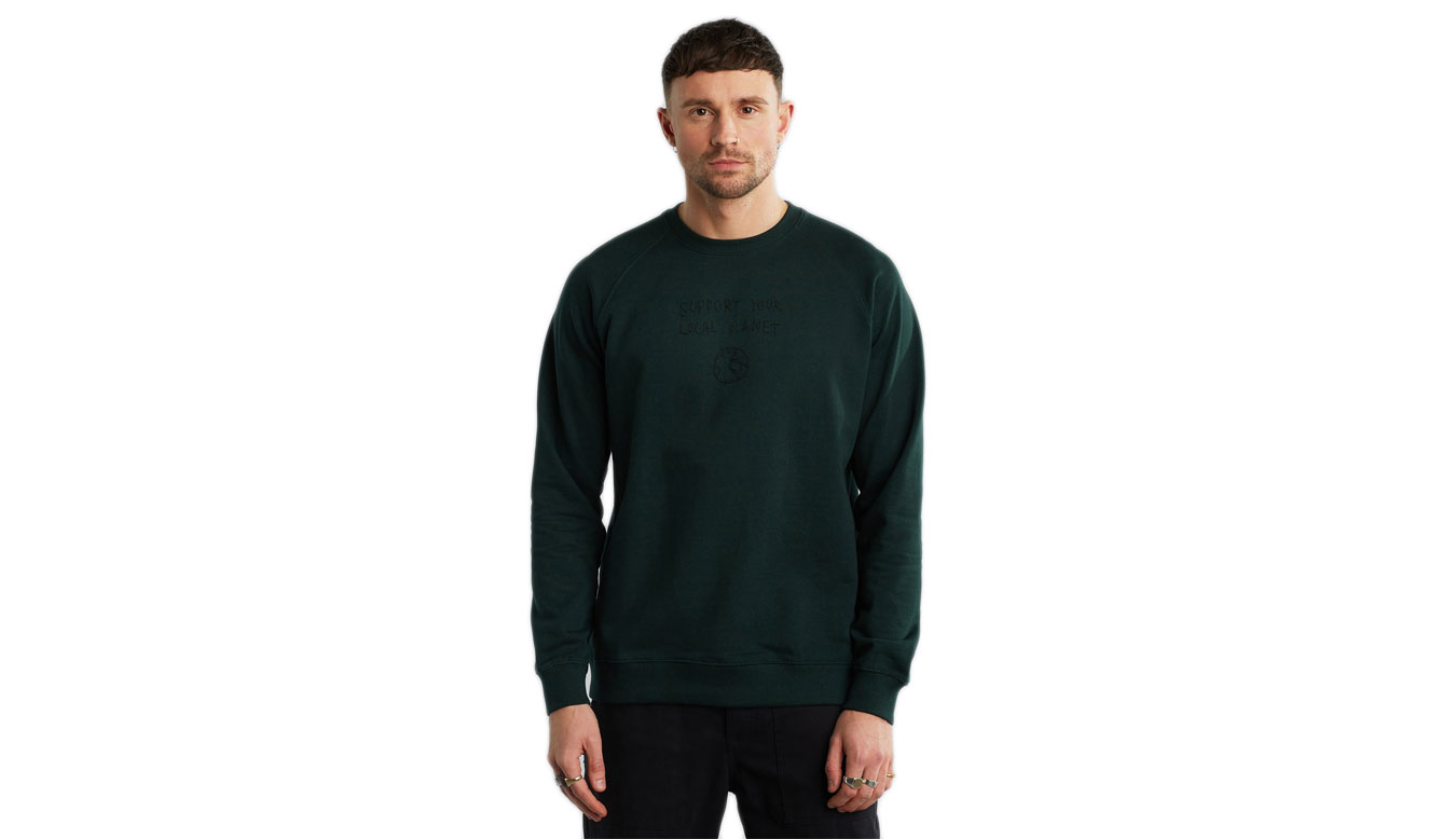 Image of Dedicated Sweatshirt Malmoe Local Planet Dark Green FR