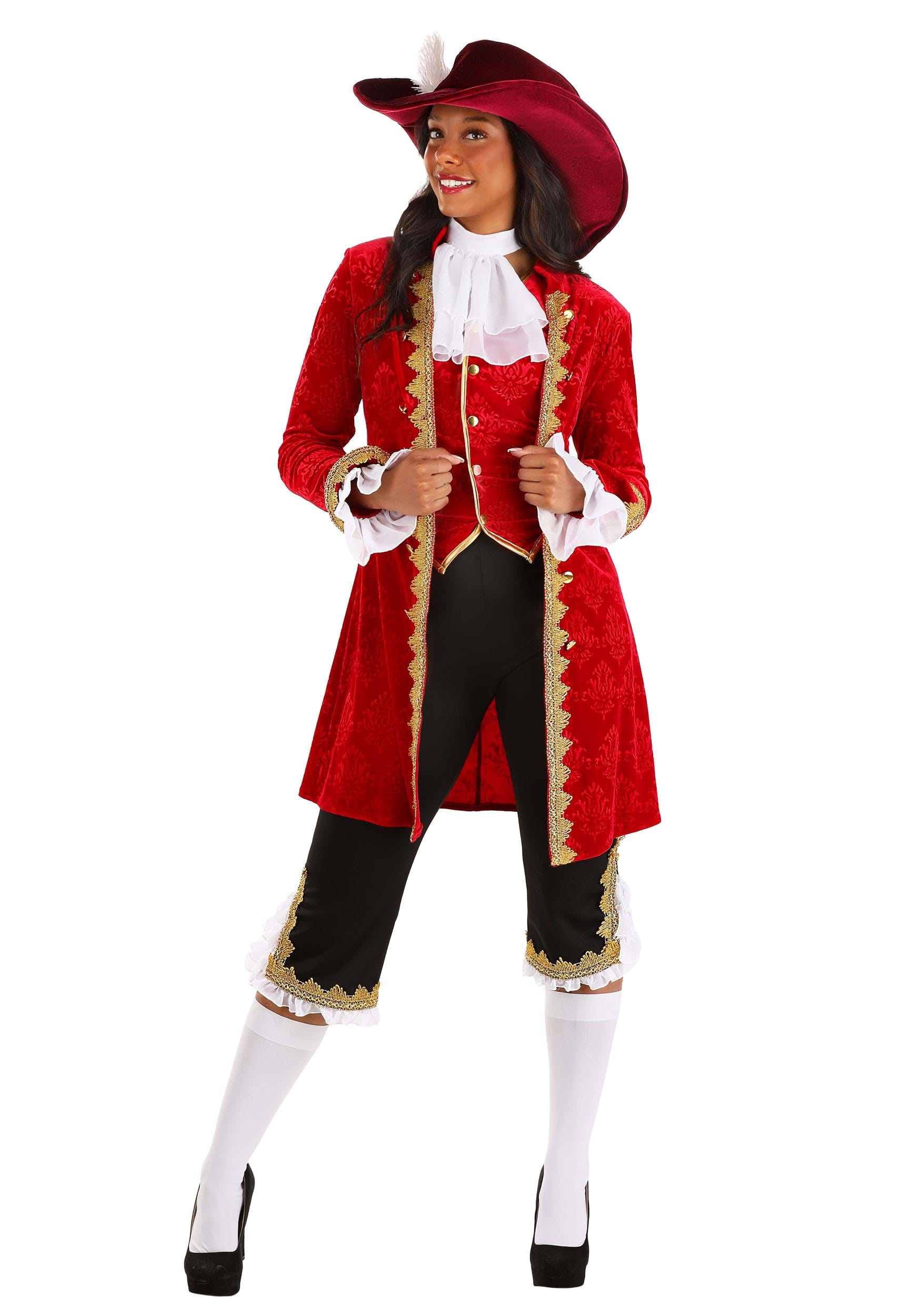 Image of Deluxe Captain Hook Women's Costume | Pirate Costumes ID FUN5582AD-XL