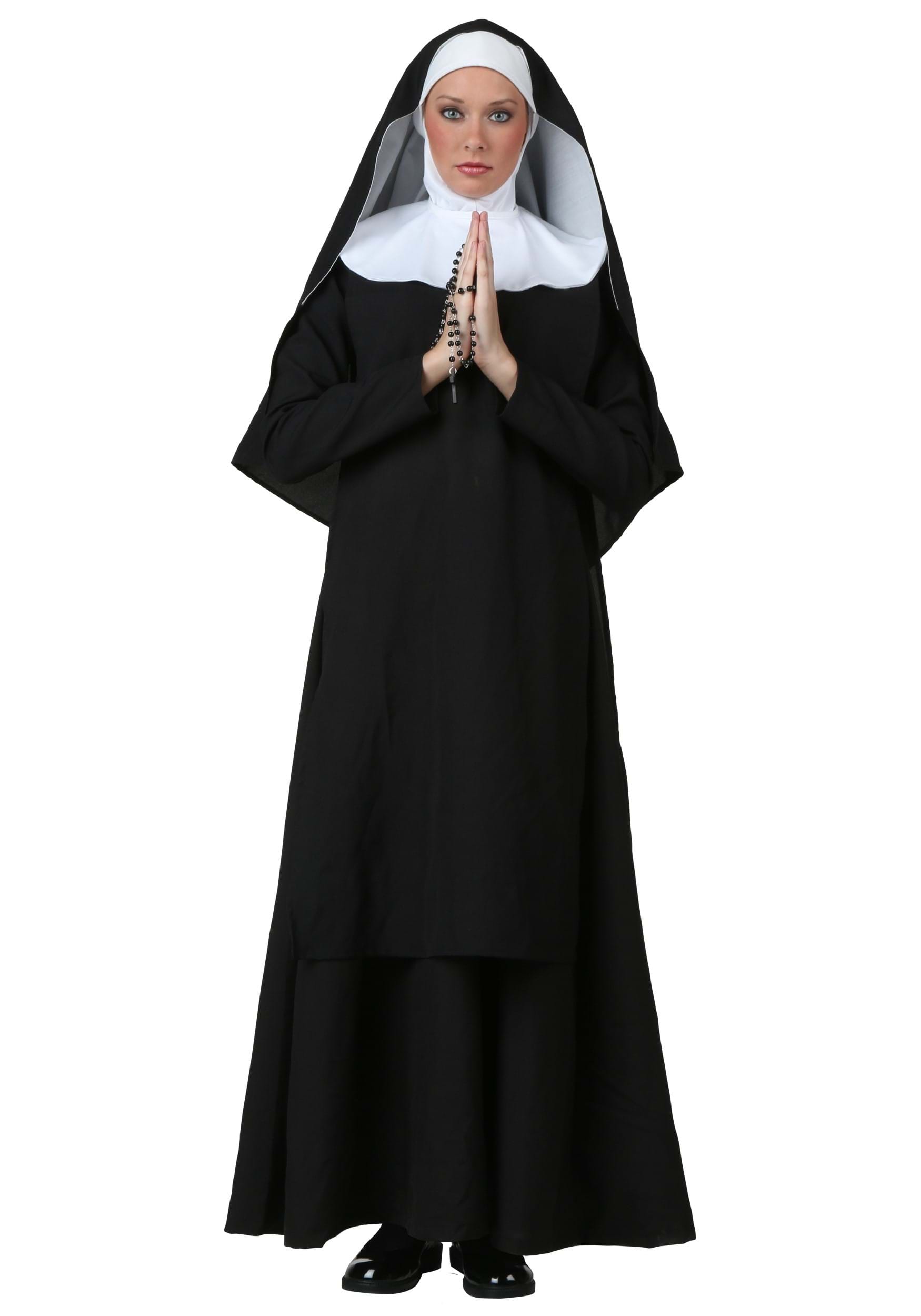 Image of Deluxe Nun Costume ID FUN2935AD-XS