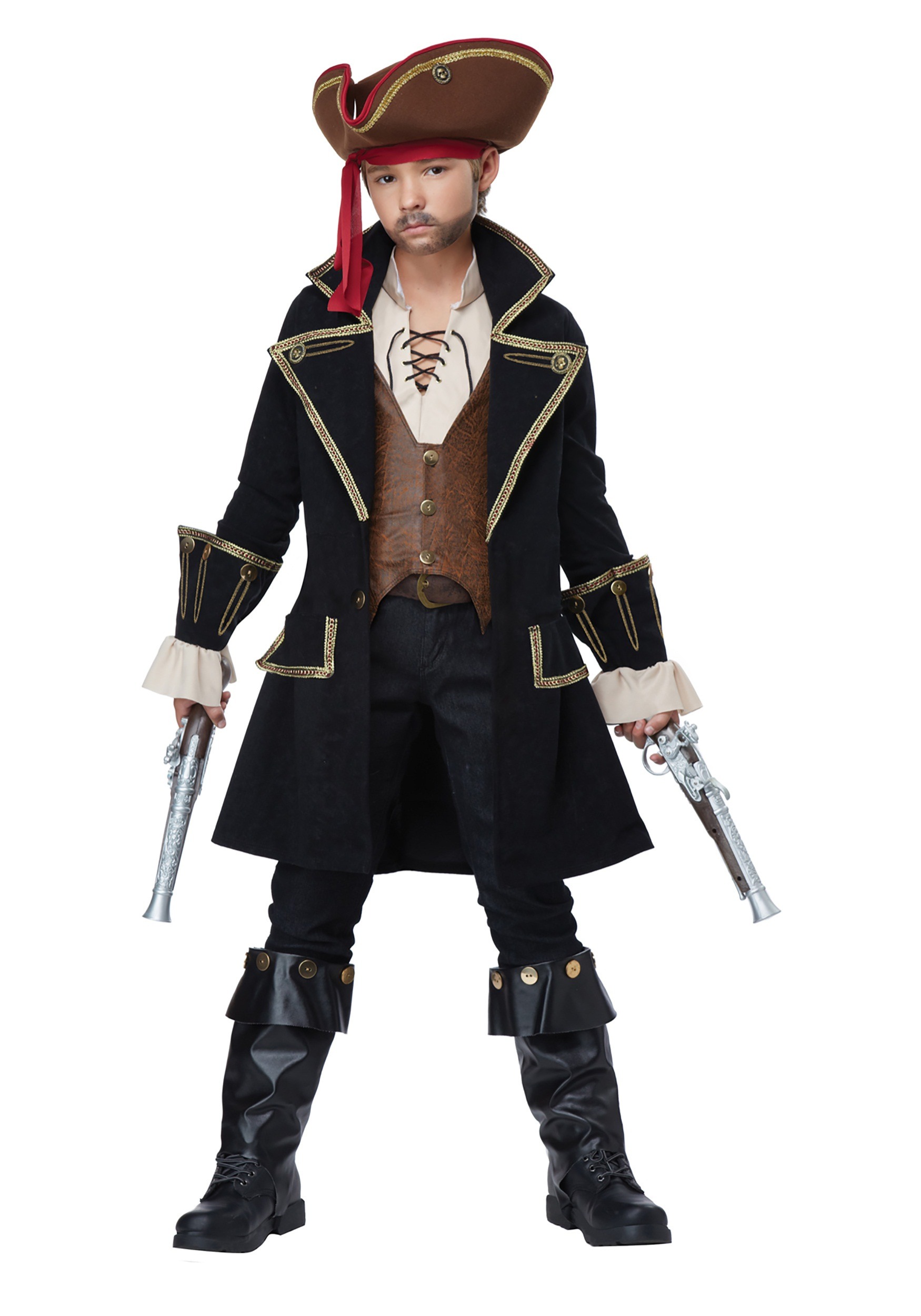 Image of Deluxe Pirate Captain Kids Costume ID CA00527-XL