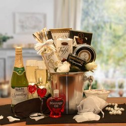 Image of Deluxe Romantic Evening For Two Gift Basket