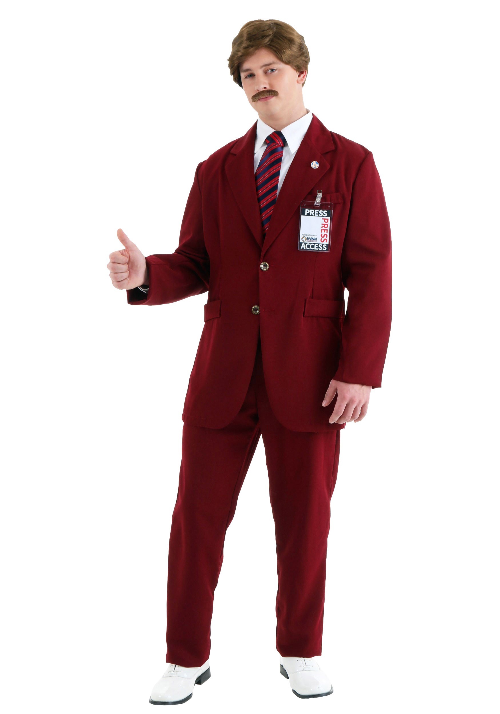 Image of Deluxe Ron Burgundy Costume Suit ID FUN2275AD-2X