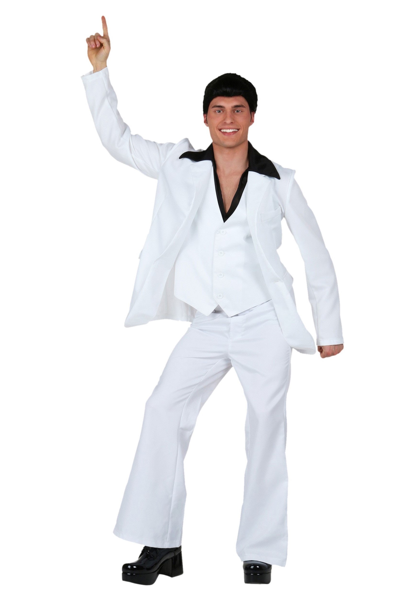 Image of Deluxe Saturday Night Fever Costume for Adults | Movie Costumes ID SAT6022AD-XS