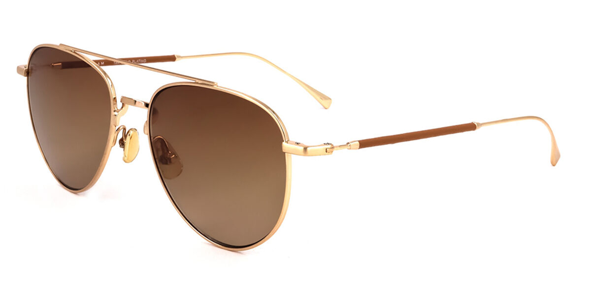 Image of Derek Lam Calla TAN 53 Lunettes De Soleil Homme Dorées FR