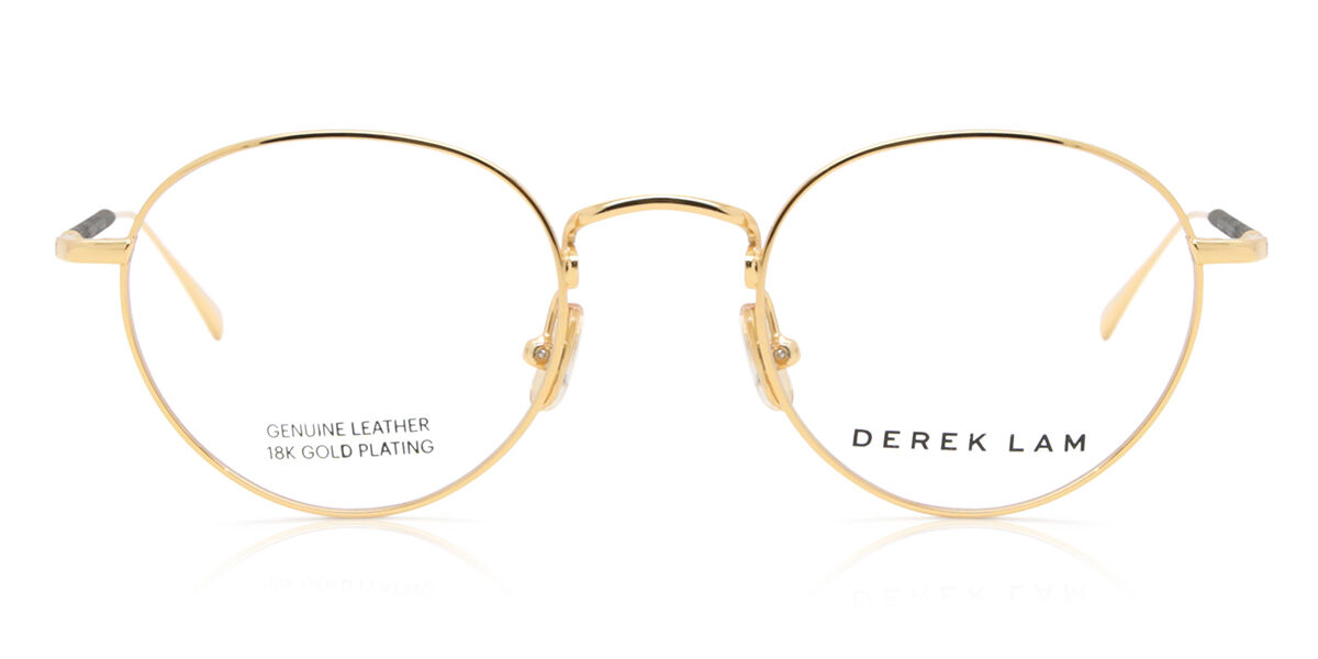 Image of Derek Lam DL285 GDBLK 47 Złote Męskie Okulary Korekcyjne PL