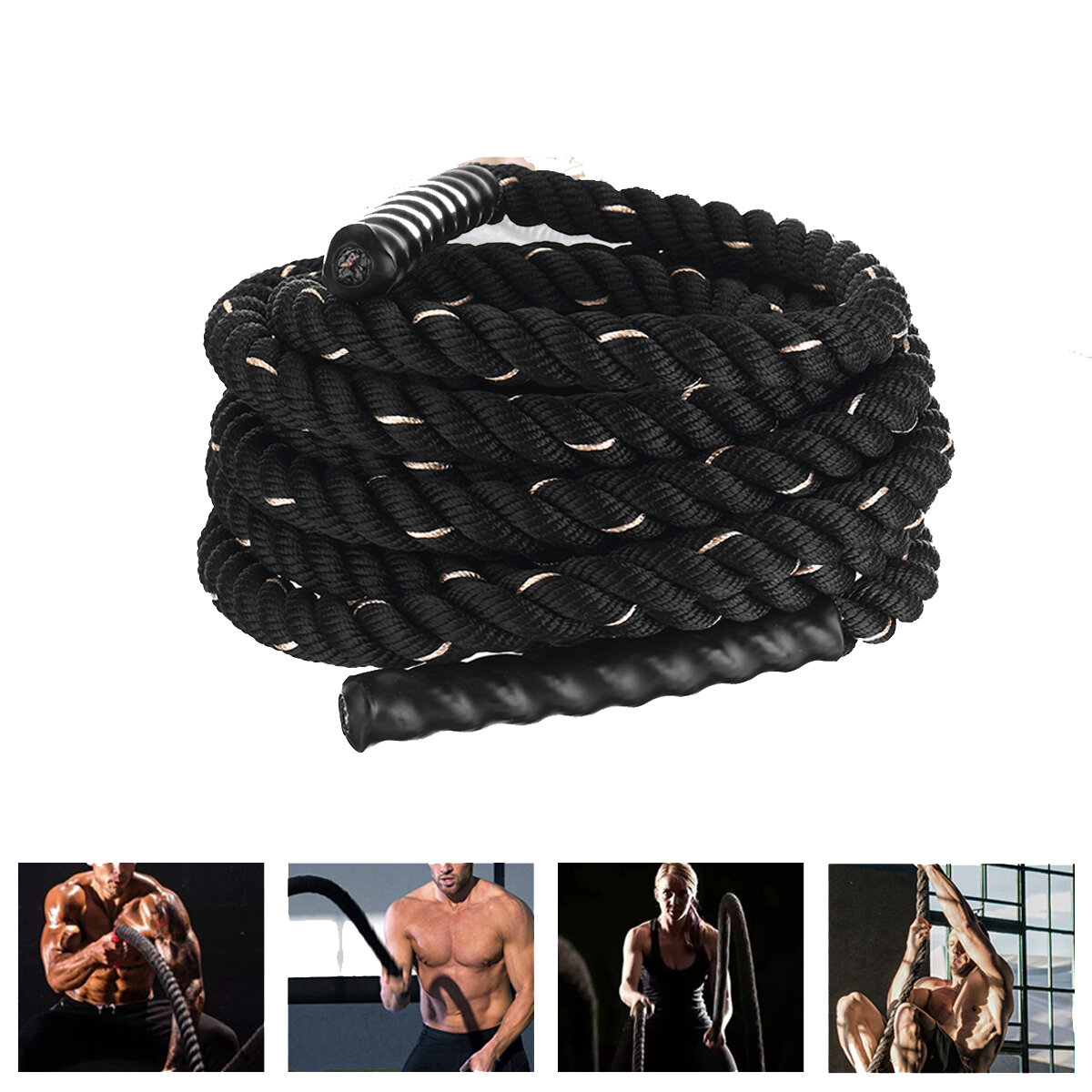 Image of Dia38mm 9M/12M Battle Rope Gym Workout Muscle Training Fitness Undulation Rope Rope Exercise Tools