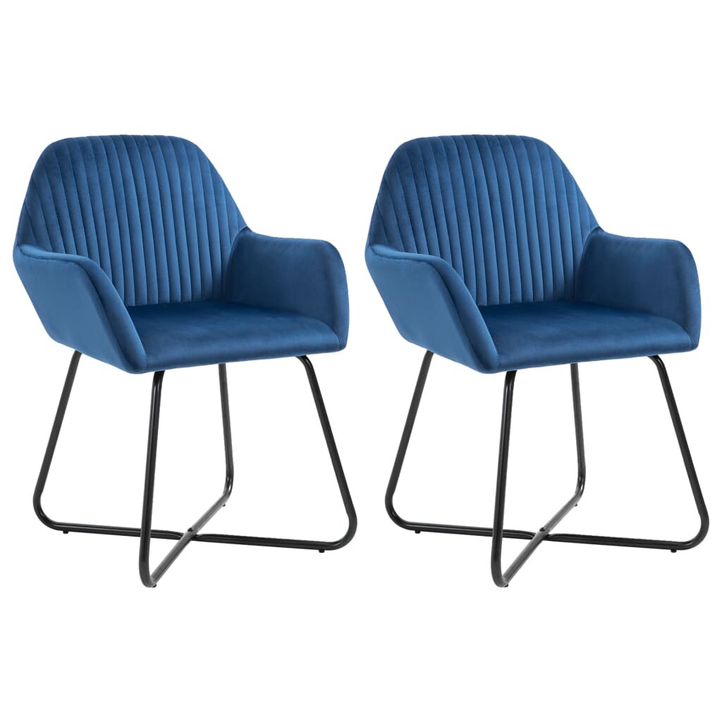 Image of Dining Chairs 2 pcs Blue Velvet