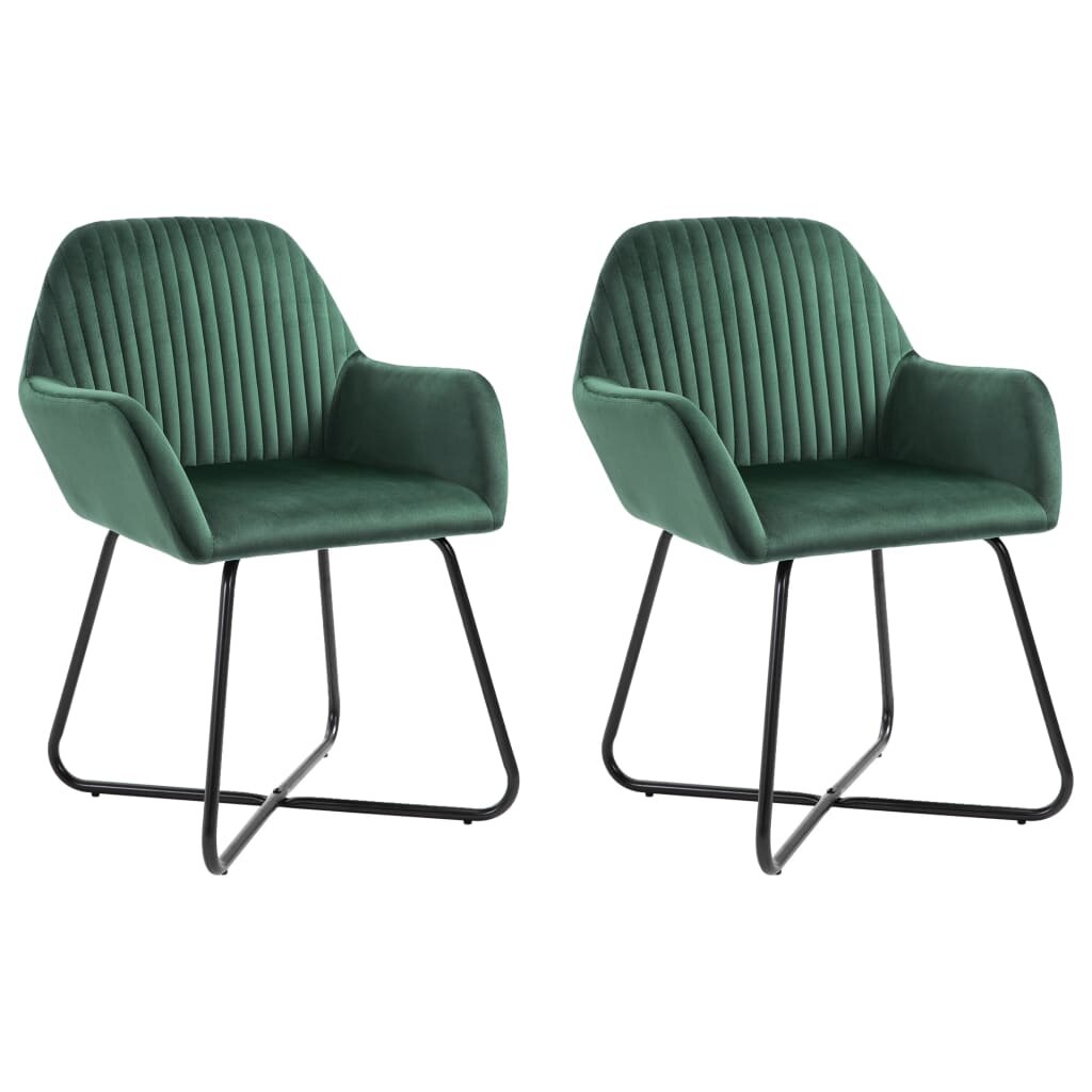 Image of Dining Chairs 2 pcs Green Velvet