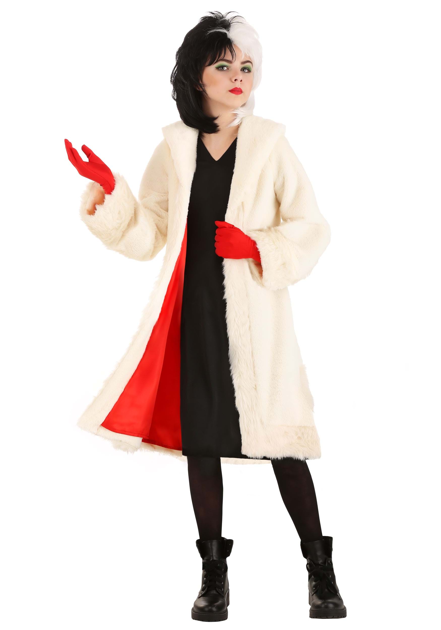 Image of Disney Cruella De Vil Coat Tween Costume ID FUN2705CH-L