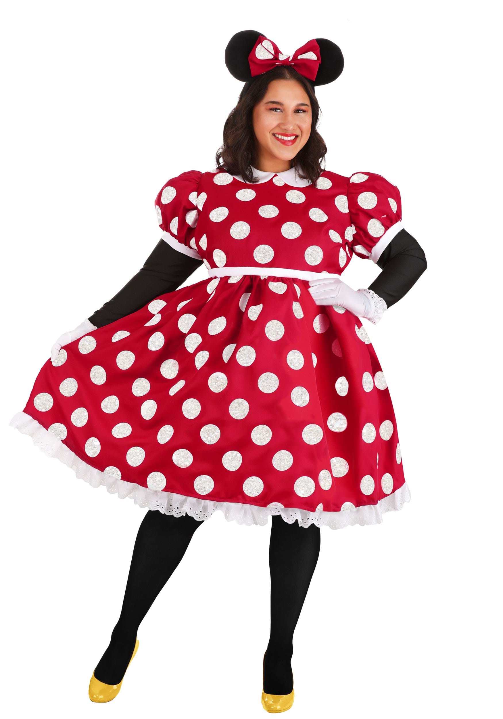 Image of Disney Women's Plus Size Deluxe Minnie Mouse Costume ID FUN3343PL-5X