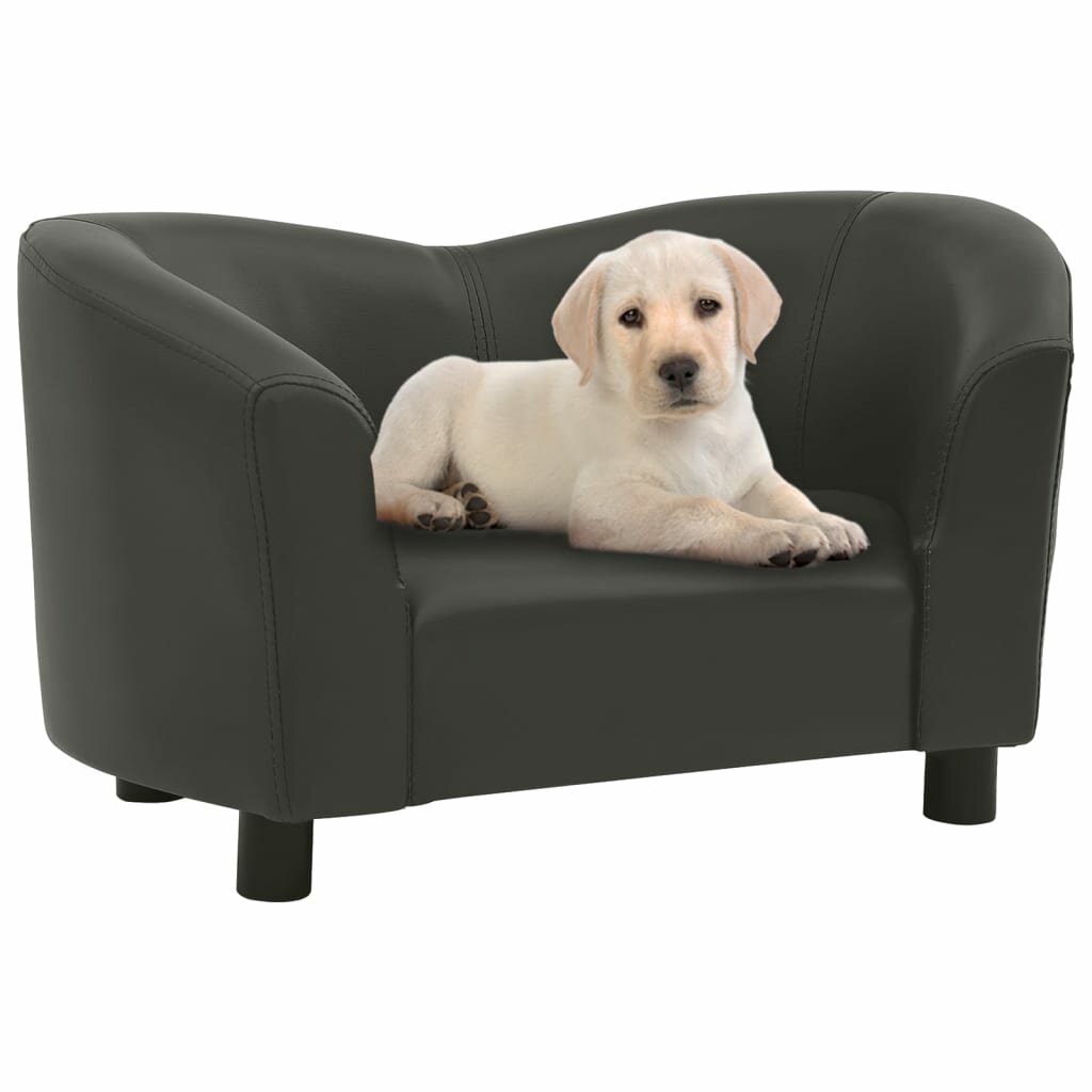 Image of Dog Sofa Dark Gray 264"x161"x154" Faux Leather