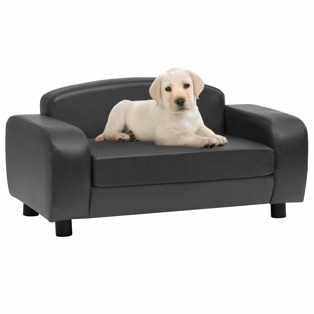 Image of Dog Sofa Dark Gray 315"x197"x157" Faux Leather