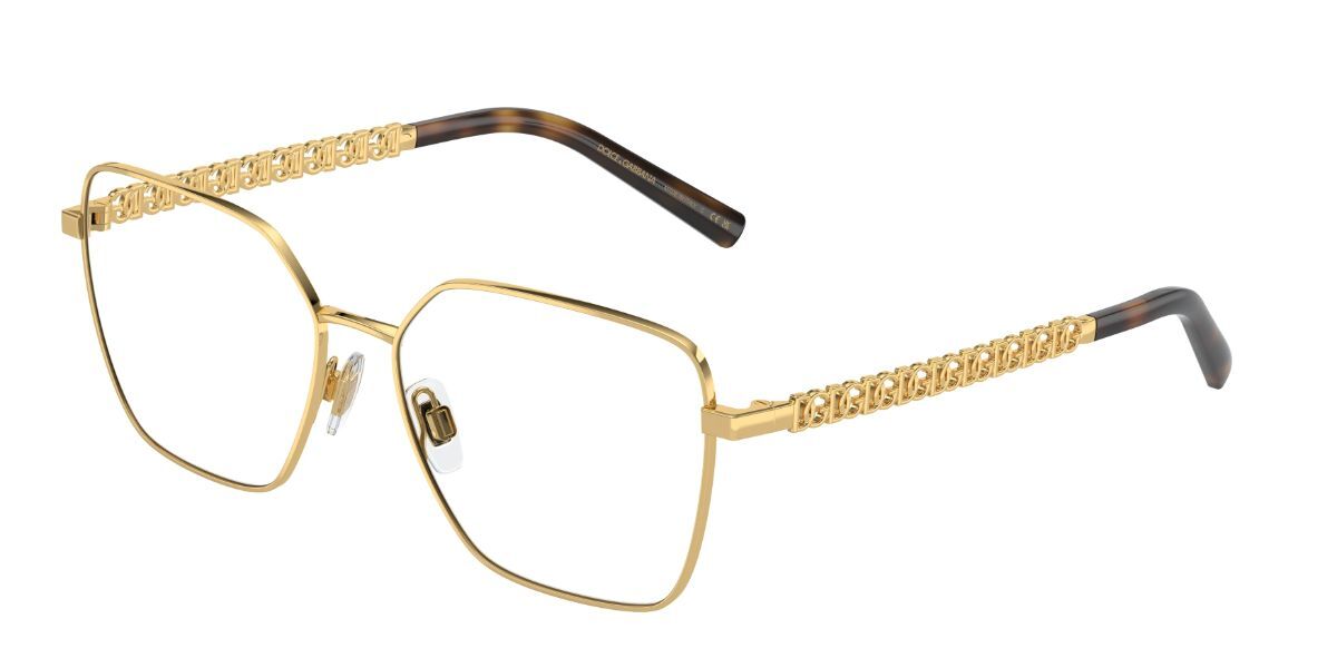 Image of Dolce & Gabbana DG1351 02 56 Złote Damskie Okulary Korekcyjne PL