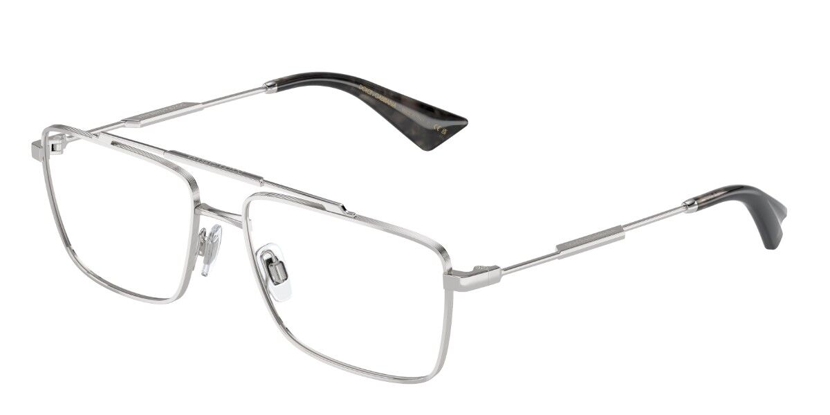 Image of Dolce & Gabbana DG1354 05 54 Srebrne Męskie Okulary Korekcyjne PL