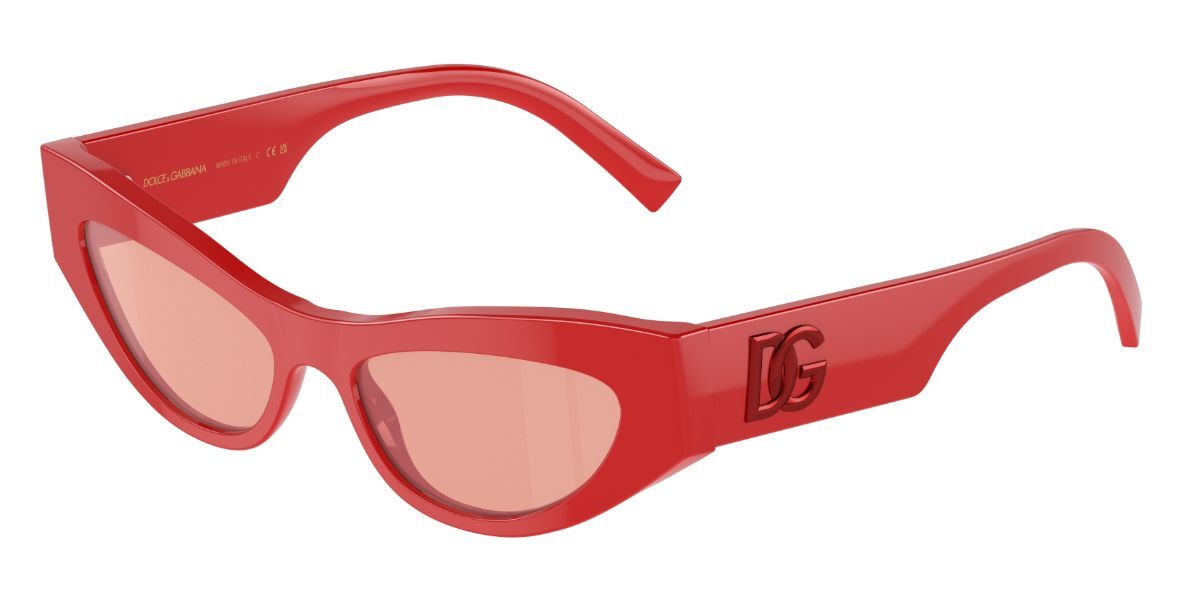 Image of Dolce & Gabbana DG4450 3088E4 52 Lunettes De Soleil Femme Rouges FR