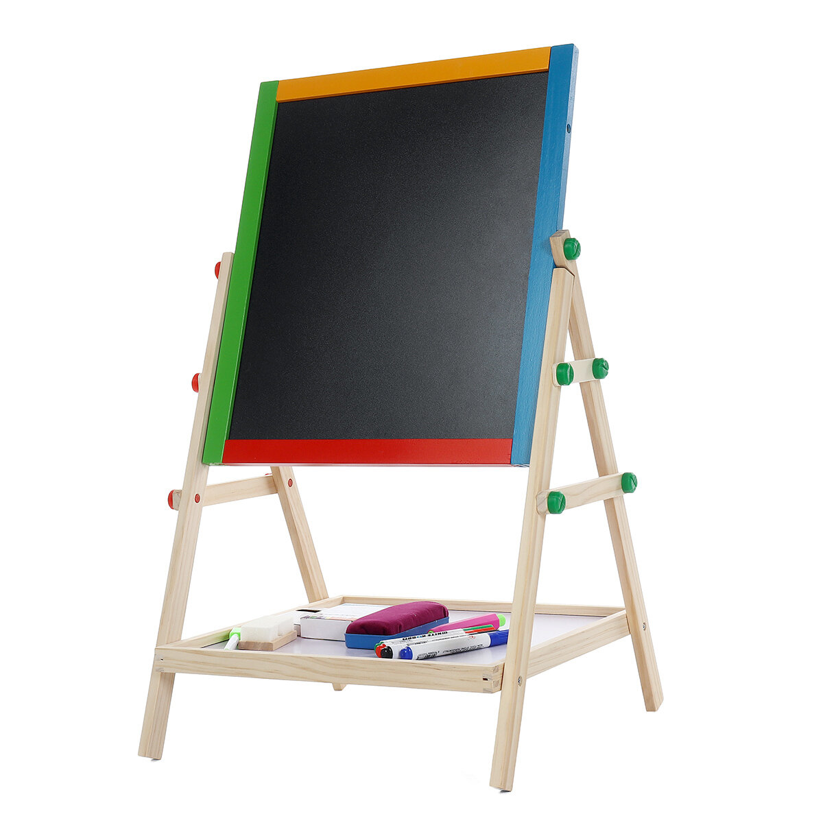 Image of Double-Sided Drawing Board Small Writing Blackboard Bracket Drawing Tablet Colored Childrens Drawing Board Easel