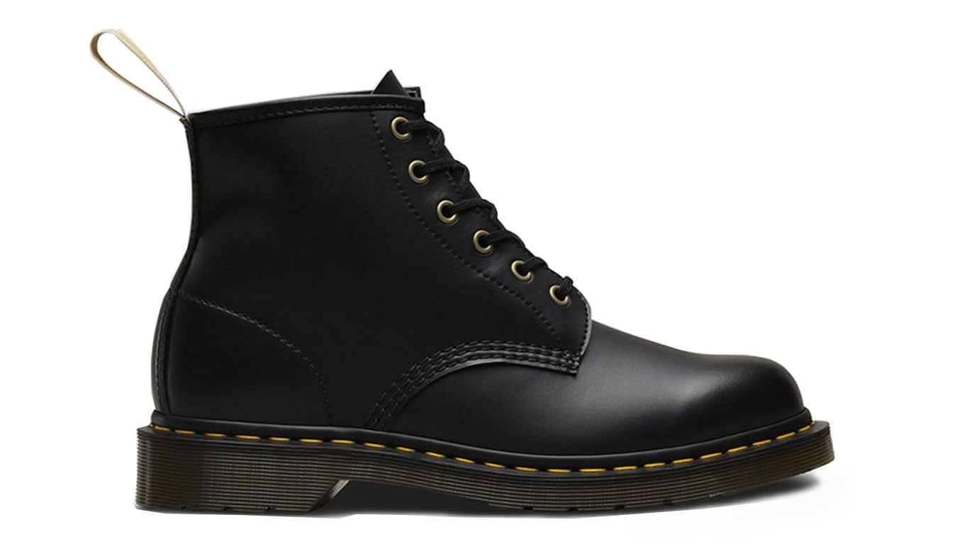 Image of Dr Martens 101 Vegan Black Felix Rub Off HU