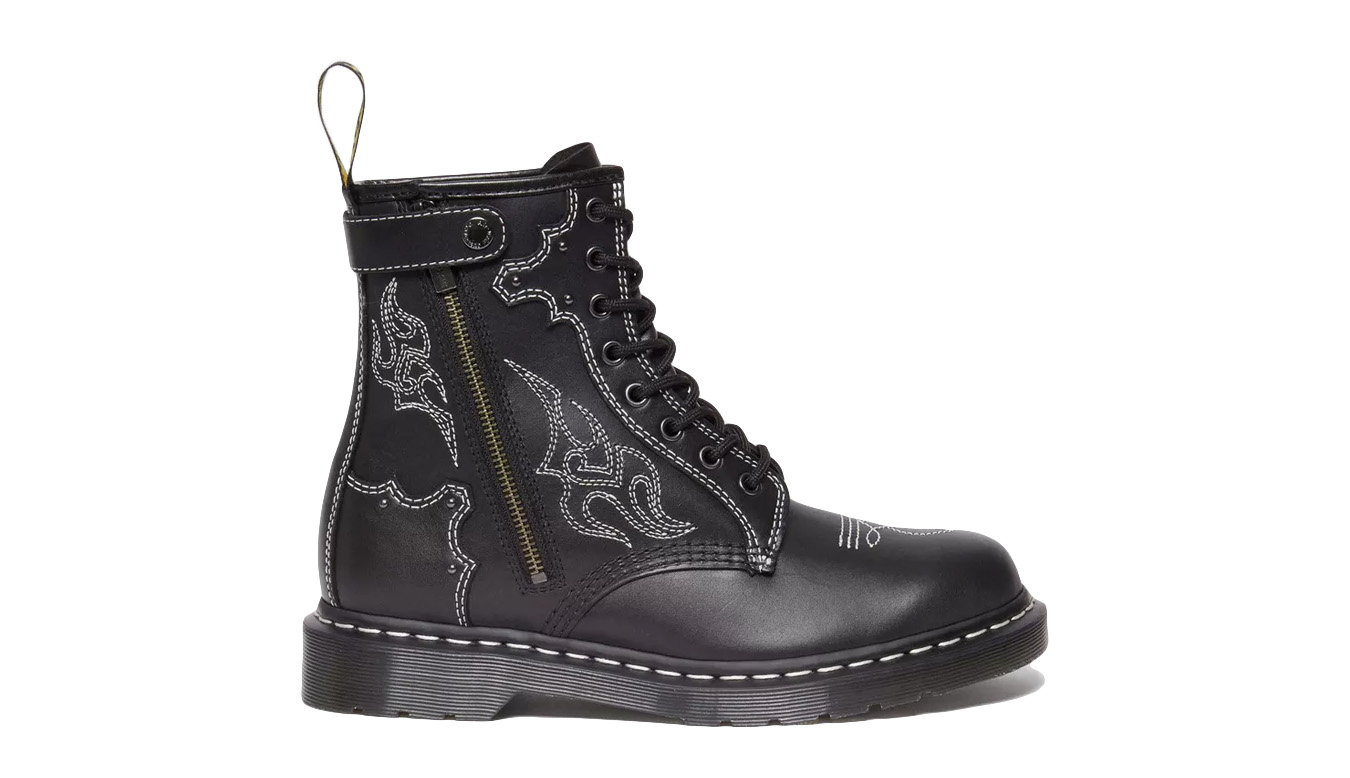 Image of Dr Martens 1460 Contrast Stitch Leather Lace Up Boots RO