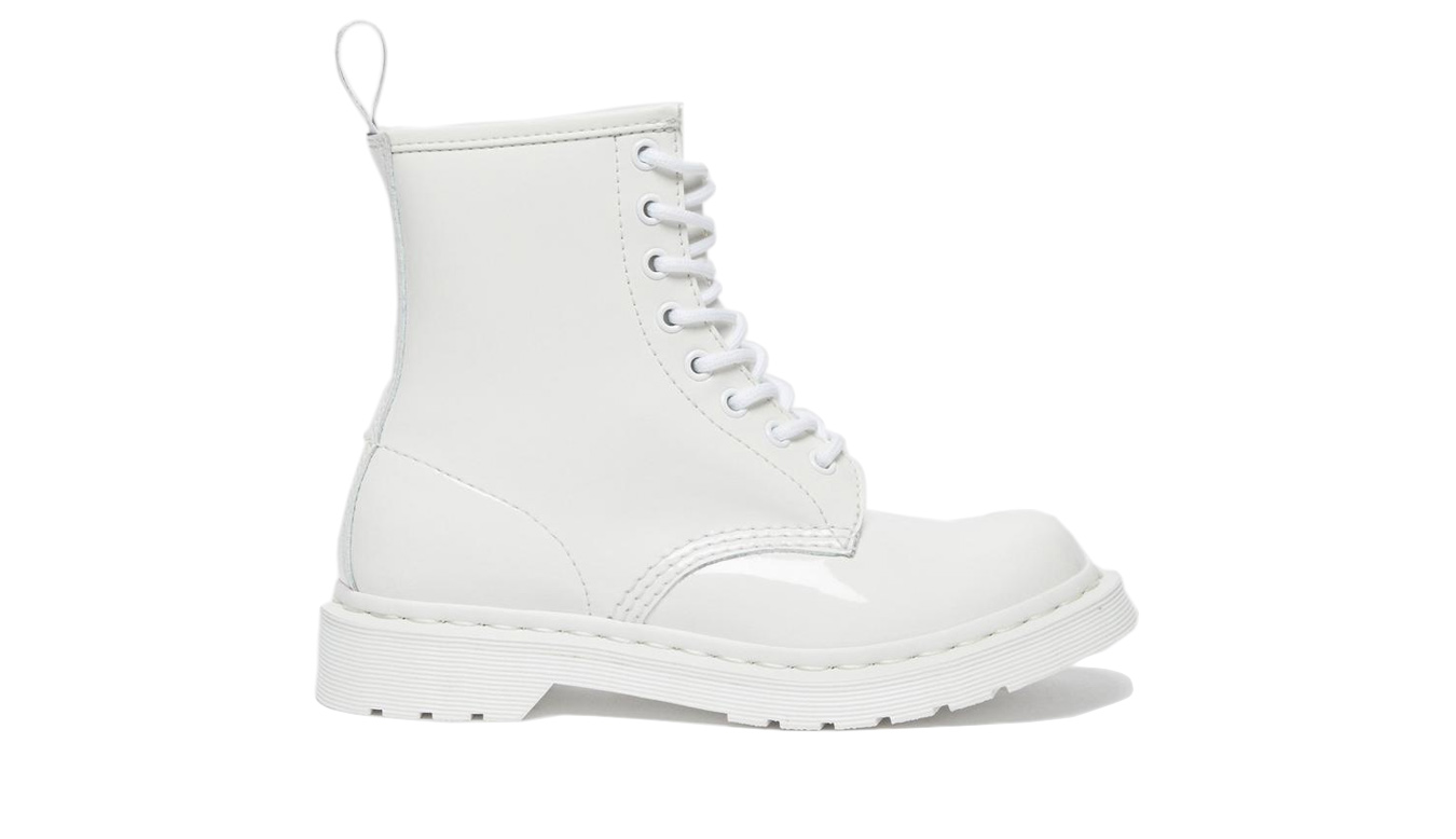 Image of Dr Martens 1460 Mono Patent Leather Lace Up Boots US