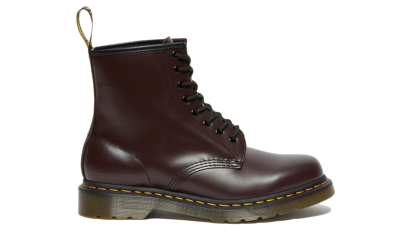 Image of Dr Martens 1460 Smooth Leather Lace Up Burgundy US